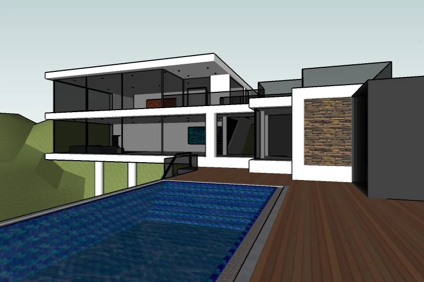 Modelo 3D original da casa de campo